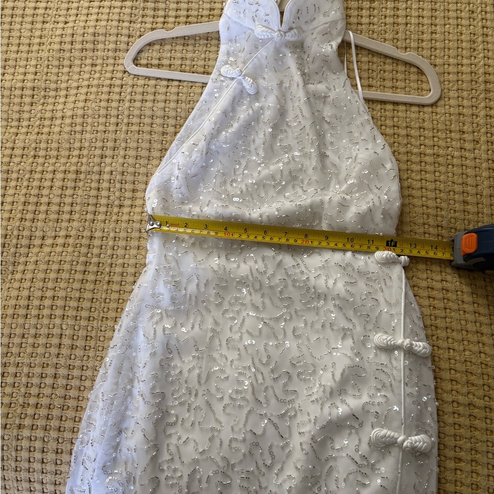 Sau Lee White Mini Halter Dress NWT - Picture 5 of 5